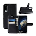 Miniatyrbillede 1 af 2: Huawei P30 ægte split læderetui - Sort Black