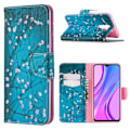 Miniatyrbillede 1 af 2: Wonderland Xiaomi Redmi 9 Flip etui - Træ med blomster Blue