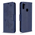 Pikkukuva 2 / 2: Butterfly Samsung Galaxy A11 / M11 kotelot - Tummansininen Blue