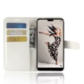 Miniatyrbillede 2 af 2: Huawei P20 Pro litchi tekstur PU læder flip etui - hvid White