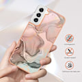 Miniatyrbillede 2 af 2: Marble Samsung Galaxy S22 Etui - Lyserød Pink