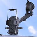 Miniatyrbild 2 av 2: Universal D-31 töjbar telefonhållare för bilmontering Svart