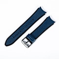 Pikkukuva 1 / 4: Samsung Galaxy Watch 5 / 4 / 3 nahkainen ja silikoninen ranneke - Litchi Tekstuuri Sininen / Musta Blue