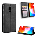 Pikkukuva 1 / 2: OnePlus 6T vintage Malli nahkainen flip suojakotelo - Musta Black