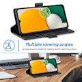Miniatyrbillede 6 af 6: LC.IMEEKE Samsung Galaxy A14 Flip Etui - Sort Black