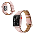 Miniatyrbild 1 av 2: Apple Watch Series 5 40mm klockarmband i äkta läder av hög kvalitet - Rosa Rosa