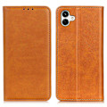 Miniatyrbillede 1 af 6: Flip Etui med Pung i Ægte Læder til Samsung Galaxy A04e - Brun Brown