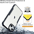 Miniatyrbillede 2 af 2: XUNDD iPhone 13 6,1 tommer Ridsefast anti-fald Præcise udskæringer Blødt telefon cover Akryl og fleksibel airbag Faldsikkert etui - Sort Black