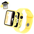 Pikkukuva 2 / 2: Apple Watch SE 2022 (44mm) suojakuori karkaistulla lasisuojalla - Keltainen Yellow