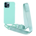 Pikkukuva 1 / 5: Ohut TPU-kotelo, jossa on mattapintainen viimeistely ja säädettävä hihna iPhone 12 Pro Max - Vaaleanvihreä Green
