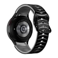 Miniatyrbillede 1 af 2: Samsung Galaxy Watch 5 / 5 Pro / 4 buet linje stil silikone urrem - Sort / Grå Black