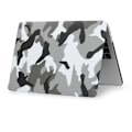 Miniatyrbillede 2 af 2: MacBook Pro 13 Touchbar beskyttelsesetui i plastik med printet møster - Kamoflage mønster/Grå Silver grey