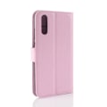 Miniatyrbillede 2 af 2: Huawei P20 litchi tekstur PU læder flip etui - Pink Pink