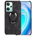 Miniatyrbild 1 av 2: Shockproof Läder Skal med Oval Kickstand till OnePlus Nord Ce 2 Lite 5g - Svart Svart