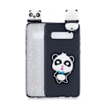 Pikkukuva 1 / 2: Samsung Galaxy S10 Plus 3D kuvio suojakotelo - Panda ja Sininen Rusetti Multicolor