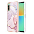 Miniatyrbillede 1 af 2: Marble Sony Xperia 10 IV Etui - Lilla / Lyserød Marmor Pink