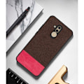 Pikkukuva 2 / 2: Huawei Mate 20 Lite kankainen tekstuurikotelo - Kahvi / Punainen Multicolor