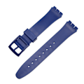 Miniatyrbild 1 av 2: 19 mm Universal stripe klockarmband i silikon med tryck - Safirblå Blå