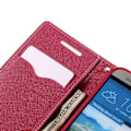 Miniatyrbillede 2 af 2: Mercury HTC One M9 Læder Flip Etui med Kortholder - Pink Pink