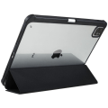 Miniatyrbillede 4 af 6: iPad Pro 12.9 (2018) / (2020) / (2021) / (2022) Drop Resistant Tri-fold stander etui Vegansk Læder and Flexible and Acrylic Tablet Slim Case stødsikke Black