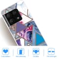 Miniatyrbillede 2 af 2: Marble OnePlus 10 Pro Etui - Trekant Mønstre i Marmor Multicolor
