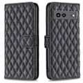 Miniatyrbillede 1 af 6: Rhombus mat Google Pixel 7a flip etui - Sort Black