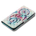 Miniatyrbillede 2 af 2: Samsung Galaxy A7 (2018) lys spot læder flip etui - Farvet Drømmefanger Multicolor