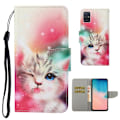 Pikkukuva 1 / 2: Wonderland Samsung Galaxy A51 flip kuoret - Söpö Kissa Multicolor