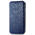 Miniatyrbillede 2 af 2: Læder Etui med A Stilfuldt Rhombus Tryk til Motorola Moto E32s / E32 / G22 - Blå Blue