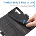 Miniatyrbillede 2 af 6: LC.IMEEKE Samsung Galaxy A14 Flip Etui - Sort Black