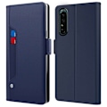 Pikkukuva 1 / 2: Phone Suojakotelo With Make-up Mirror And Slick Design For Sony Xperia 5 II - Sininen Blue
