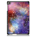Miniatyrbillede 2 af 2: Huawei MatePad T10 mønster tri-fold læderetui - Galakse Multicolor