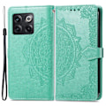Miniatyrbillede 1 af 6: Mandala OnePlus 10T / Ace Pro Flip Etui - Grøn Green