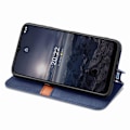 Miniatyrbild 6 av 6: Läderfodral med A Snygg Rhombus Avtryck till Nokia G21 / G11 - Blå Blå