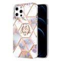 Pikkukuva 1 / 2: Marble Patterned Suojakuori With Ring Holder For iPhone 12 Pro Max - Kruunu Multicolor
