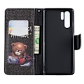 Miniatyrbillede 2 af 2: Huawei P30 Pro mønstret læder flip etui - Bjørn Multicolor