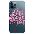 Miniatyrbild 1 av 2: Butterfly läder iPhone 14 Pro fodral - Rosa Rosa