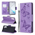 Miniatyrbild 1 av 2: Butterfly läder Samsung Galaxy Note 10 fodral - Lila Lila