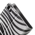 Miniatyrbilde 2 av 2: Moberg Huawei Ascend P8 Lær Case med Kortholder - Zebra Striper Multicolor