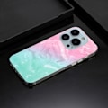 Miniatyrbillede 2 af 2: Marble design iPhone 14 Pro Max cover - Lyserød Grøn Marmor Multicolor