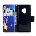 Miniatyrbillede 2 af 2: Samsung Galaxy S9 Printet Mønster PU læder flip etui - krystal sommerfugl og blomst Multicolor