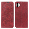 Pikkukuva 1 / 2: Lompakko-style Aitoa Nahkaa Läppäkotelo For Samsung Galaxy A04 - Punainen Red