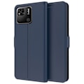 Pikkukuva 1 / 2: Sileä ja ohut premium-PU-nahkakotelo Xiaomi Redmi 10C - Sininen Blue