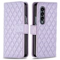 Miniatyrbillede 1 af 2: Rhombus mat Samsung Galaxy Z Fold3 5G flip etui - Lilla Purple
