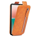Pikkukuva 6 / 6: Vertical Flip Phone Suojakotelo With Zipper For Sony Xperia 10 IV - Ruskea Brown