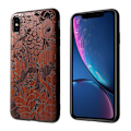 Miniatyrbillede 1 af 2: iPhone Xs Max hybrid etui i udskåret træ - Fisk Og Lotus Brown