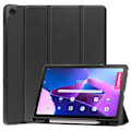 Miniatyrbillede 1 af 2: Tri-fold læderstativ-etui til Lenovo Tab M10 Plus (Gen 3) - Sort Black