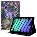 Miniatyrbillede 1 af 2: iPad 10.9 (2022) Pattern Printing Vegansk Læder stødsikkert Cover Foldable Stand Tablet Drop Resistant Case with Card Slots - Vindspil Multicolor