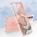 Miniatyrbillede 2 af 6: Marble Samsung Galaxy S21 Etui - Lyserød Pink