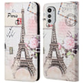 Miniatyrbillede 1 af 2: Wonderland Motorola Moto E32 flip etui - Tårn Multicolor